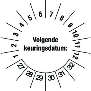 Keuringsstickers algemeen | 2026-2031
