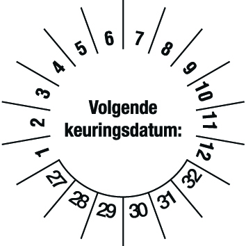Keuringsstickers algemeen | 2026-2031 Keuringsstickers algemeen | 2026-2031