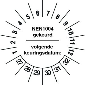 Keuringsstickers NEN 1004 Rolsteigers | 2026-2031