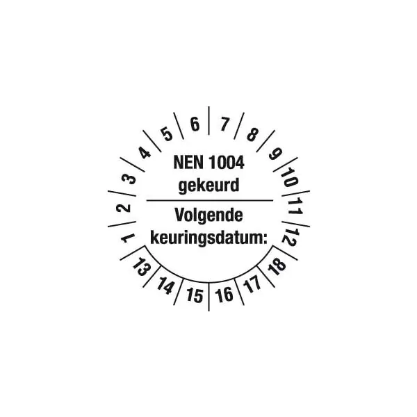 Keuringsstickers NEN 1004 Rolsteigers (set 200 stuks)