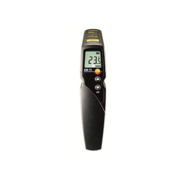 De Testo 830 T2 is eenprofessionele contactloze thermometer van meetwinkel de leverancier van keurend en inspecterend nederland