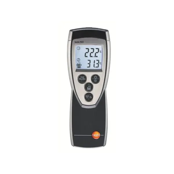 De Testo 922 is een praktische digitale temperatuurmeter van meetwinkel de leverancier van keurend en inspecterend nederland