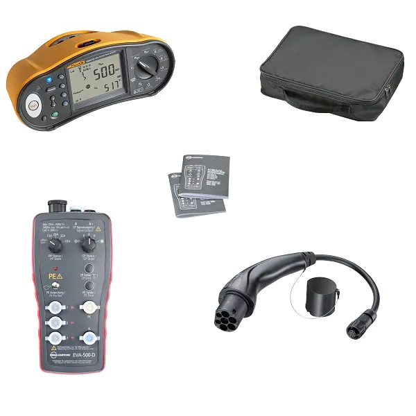 Fluke 1664 SCH-EV KIT Installatie tester + Beha Amprobe Adapter Kit EV-520-D